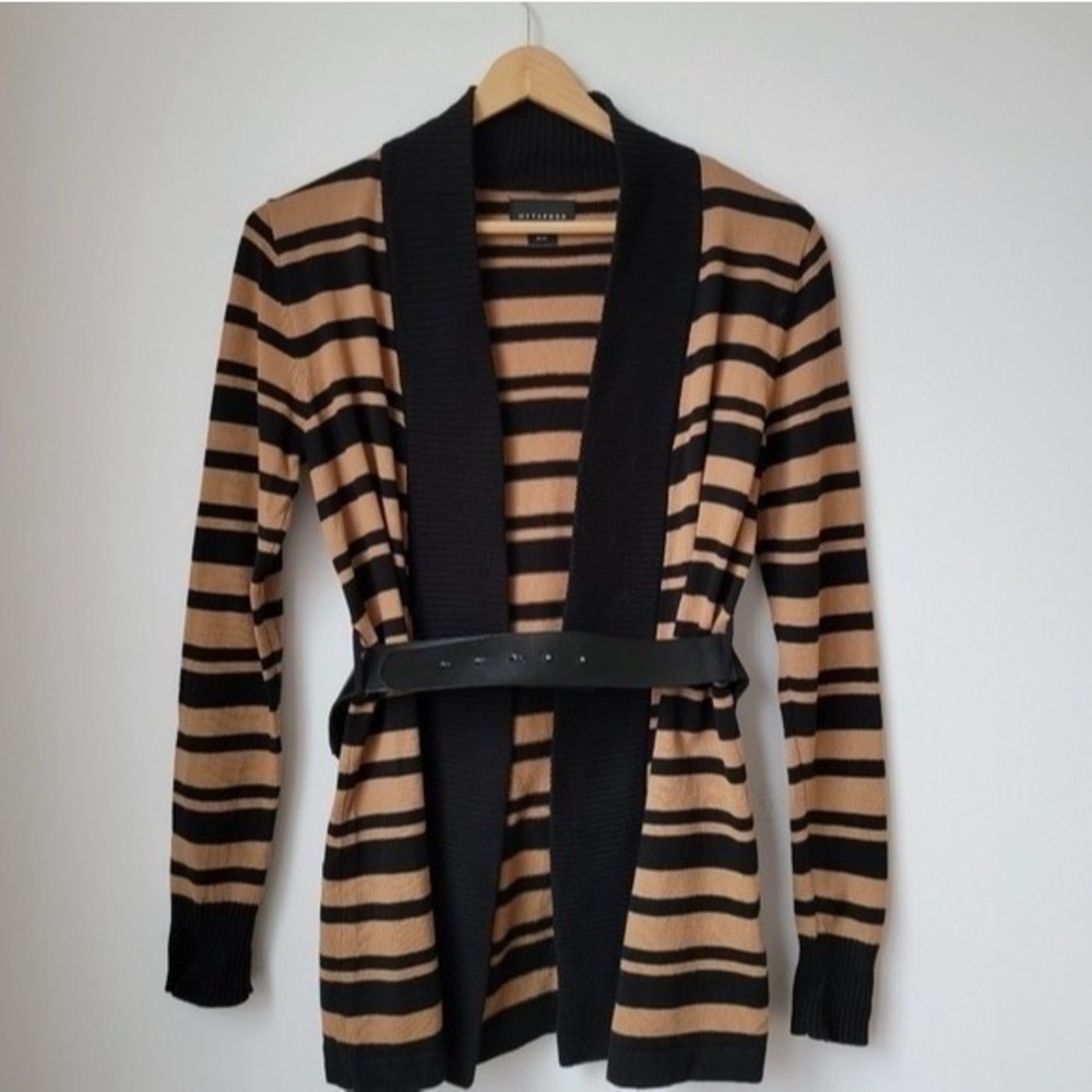 METAPHOR Stripes Open Cardigan Sweater - Picture 7 of 11